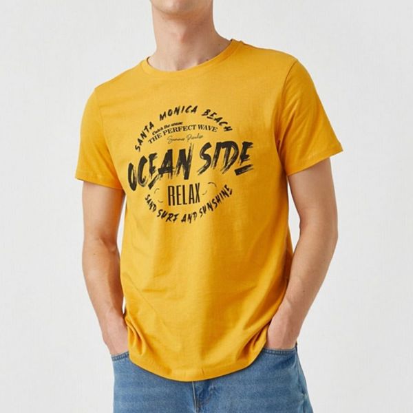 تی شرت آستین کوتاه مردانه کوتون مدل سوپر پنبه Ocean Side Relax