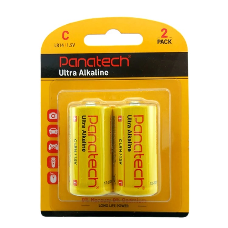 باتری C پاناتک مدل Ultra Alkaline LR14 بسته دو عددی