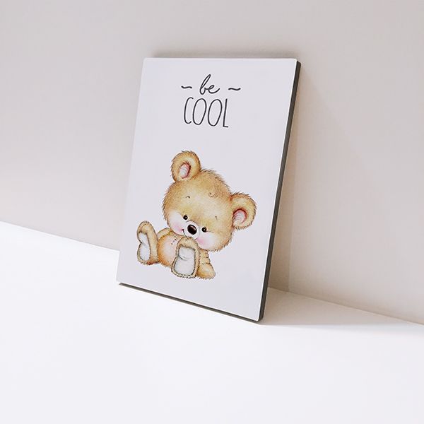 تابلو شاسی کودک سالی وود مدل بچه خرس باحال کد T170315