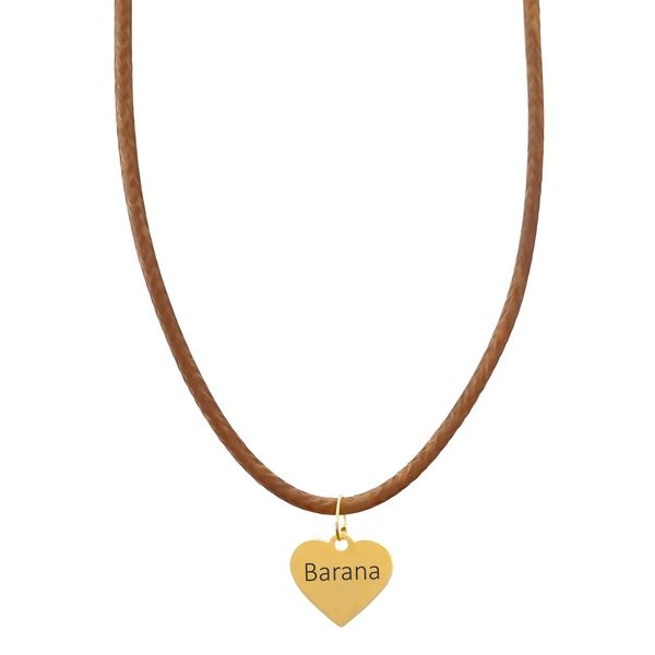 گردنبند طلا 18 عیار زنانه لیردا مدل اسم بارانا