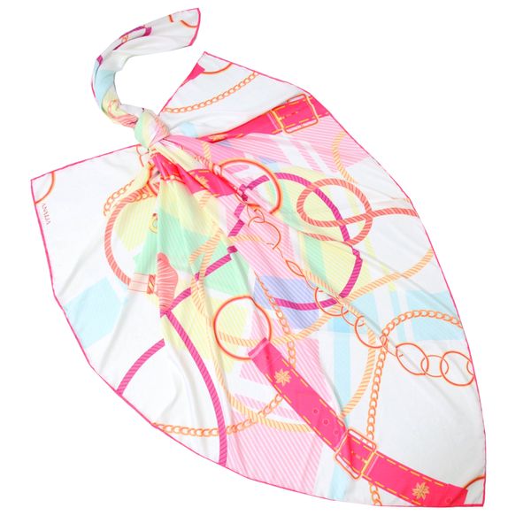 روسری زنانه مدل ابریشم توییل طرح پاستیلی بهاری کد 3095