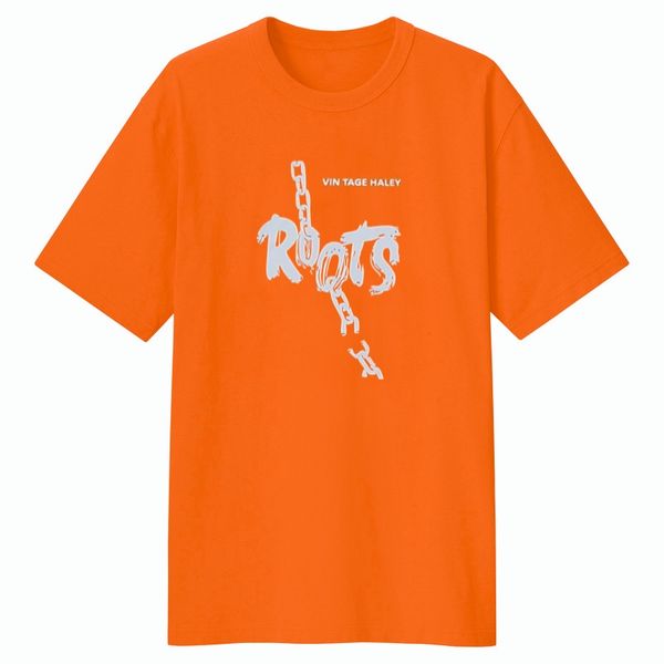 تی شرت لانگ زنانه مدل زنجیر رنگ نارنجی