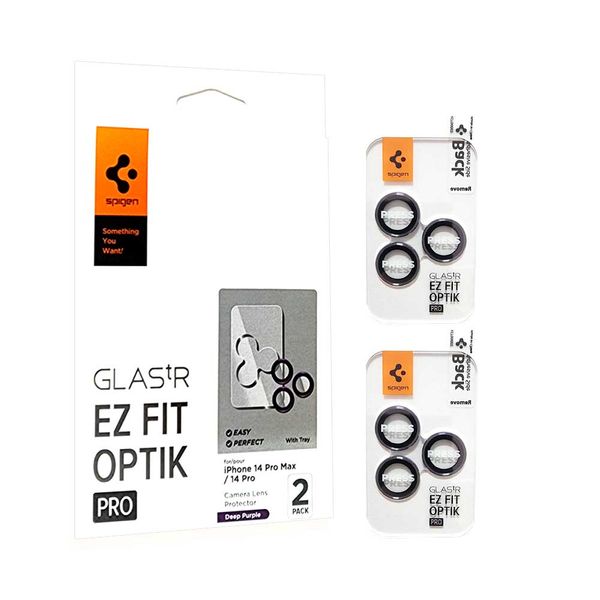 محافظ لنز دوربین اسپیگن مدل Glas.tR EZ Fit Optik Pro مناسب برای گوشی موبایل iPhone 14 Pro / 14 Pro Max بسته دو عددی
