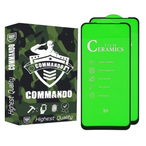 محافظ صفحه نمایش سرامیکی کوماندو مدل CeramicFilm مناسب برای گوشی موبایل شیائومی Redmi Note 9S / Note 9 Pro / Note 10 Pro / 11T بسته دو عددی