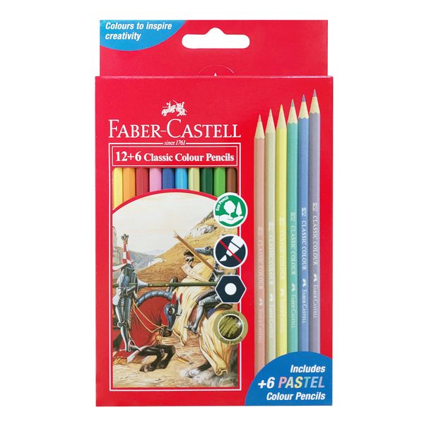 مداد رنگی 18 رنگ فابر کاستل مدل Pastel