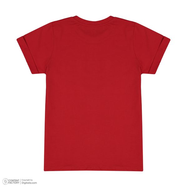 تی شرت آستین کوتاه پسرانه سون پون مدل 1103 رنگ قرمز