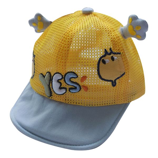کلاه کپ نوزادی مدل توری طرح گوزن رنگ زرد