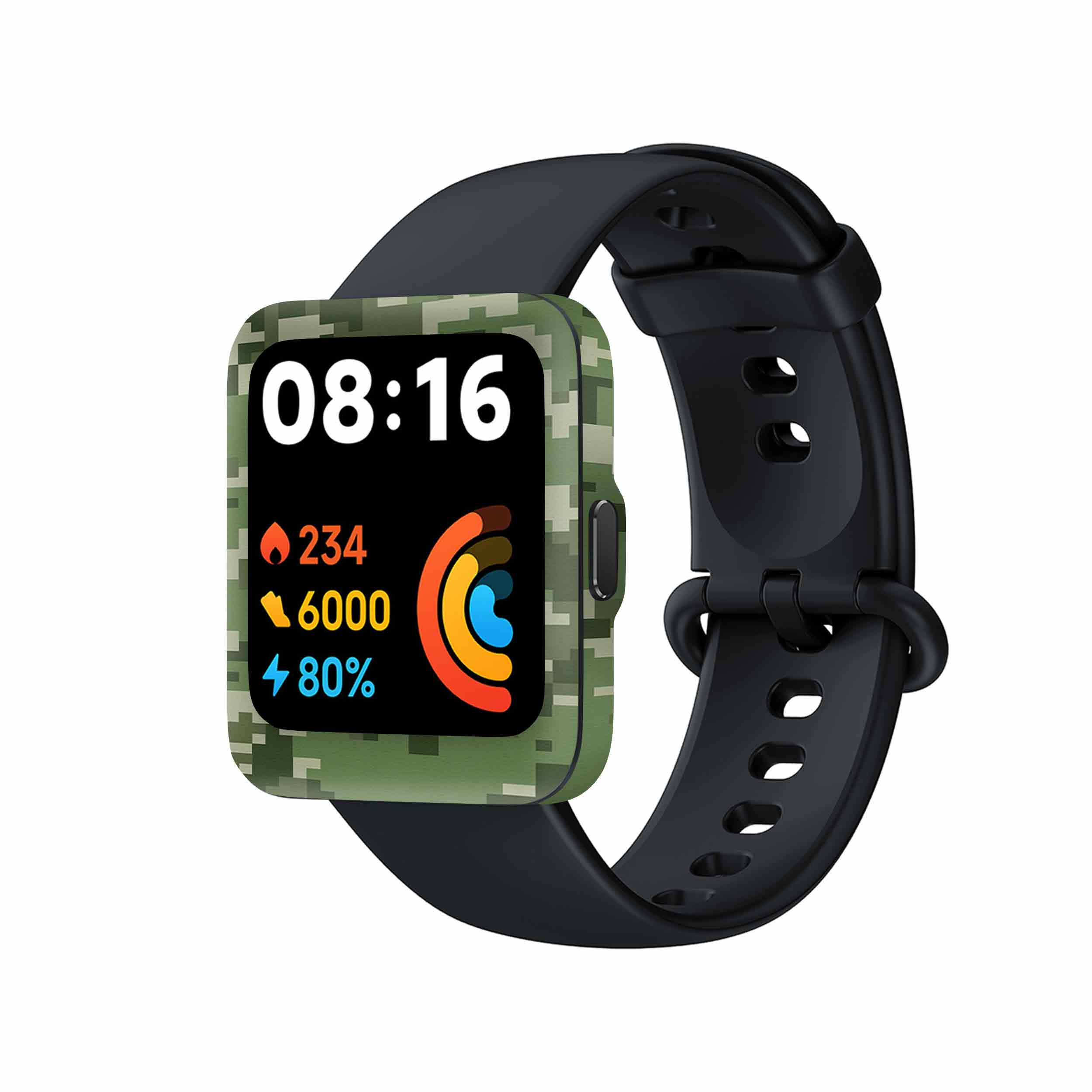 برچسب ماهوت طرح Army_Green_Pixel مناسب برای ساعت هوشمند شیائومی Redmi Watch 2 Lite