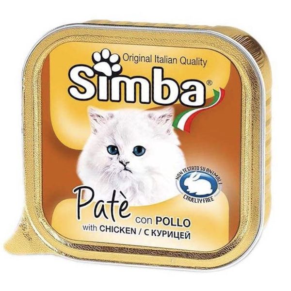 کنسرو غذای گربه سیمبا مدل con_pollo با وزن ۱۰۰ گرم