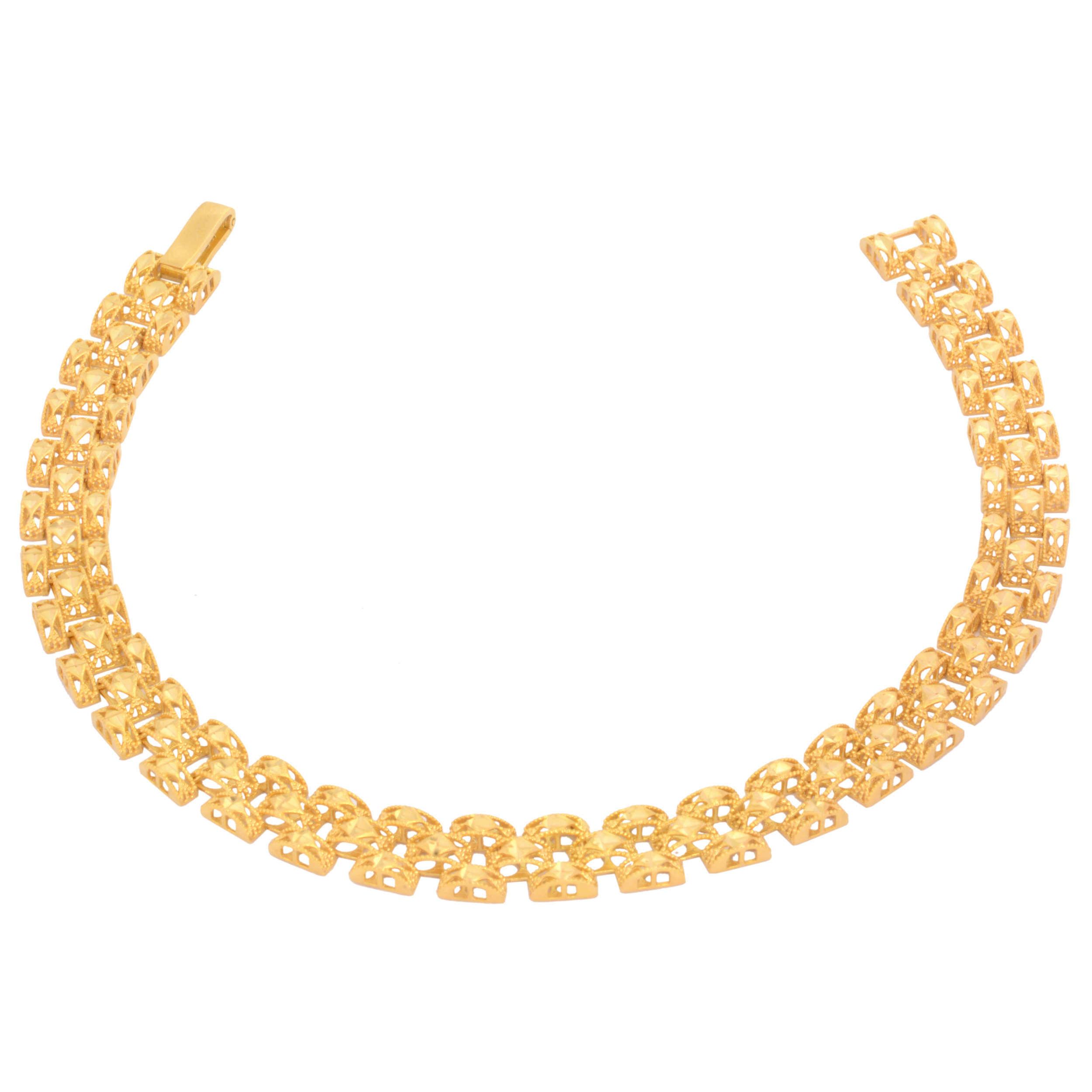 دستبند طلا 18 عیار زنانه طلای مستجابی مدل فیوژن کد 18