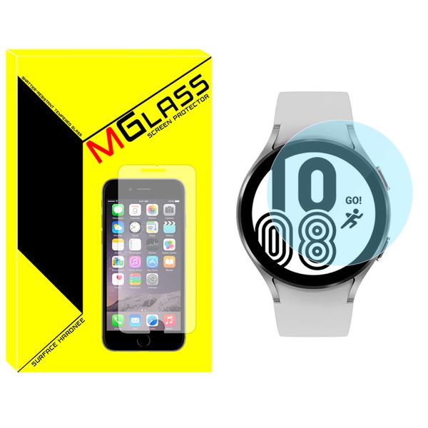 محافظ صفحه نمایش شیشه‌ای ام‌گلس مدل Glass-MG مناسب برای ساعت هوشمند سامسونگ Galaxy Watch 4 40mm