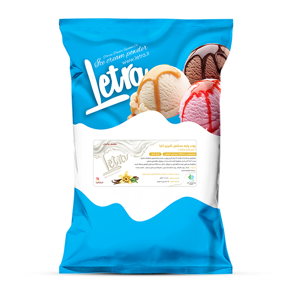 پودر بستنی وانیلی پایه شیر لترا - 2350 گرم