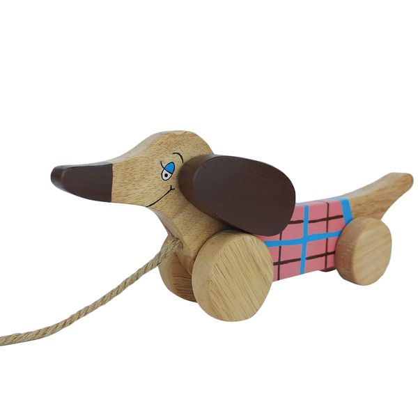 اسباب بازی نیمو چوبک مدل سگ پاکوتاه چوبی