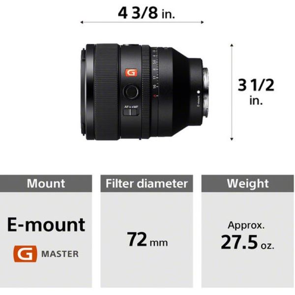 لنز دوربین سونی مدل FE 50mm F1.2 GM