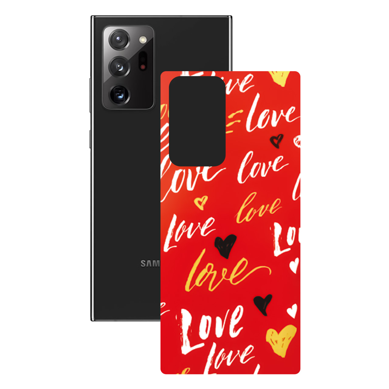 برچسب پوششی راک اسپیس طرح Love مناسب برای گوشی موبایل سامسونگ Galaxy Note20 Ultra 5G