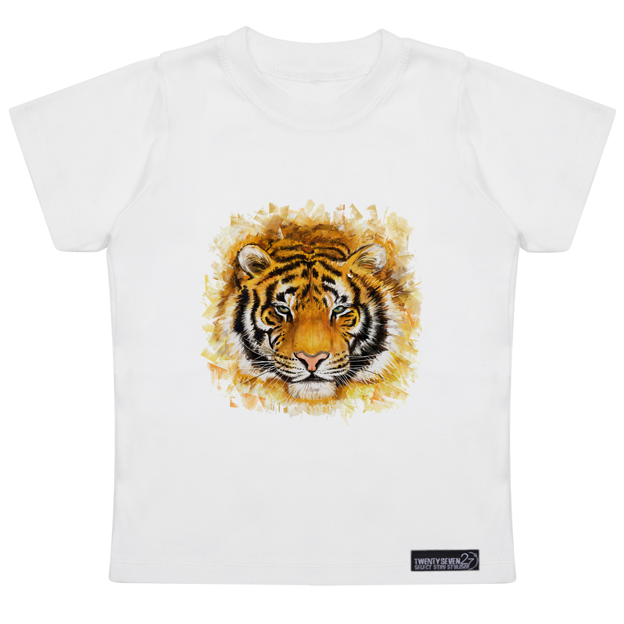 تی شرت آستین کوتاه دخترانه 27 مدل Bengal Tiger کد MH918