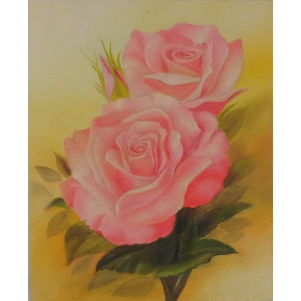  تابلو نقاشی رنگ روغن مدل گل رز کد 25