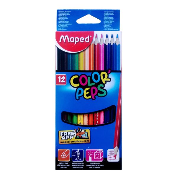 مداد رنگی 12 رنگ مپد مدل Color Peps 
