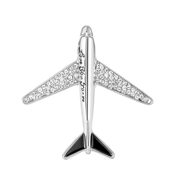 گل سینه زنانه مدل هواپیما مسافربری طرح نگینی کد ngr323