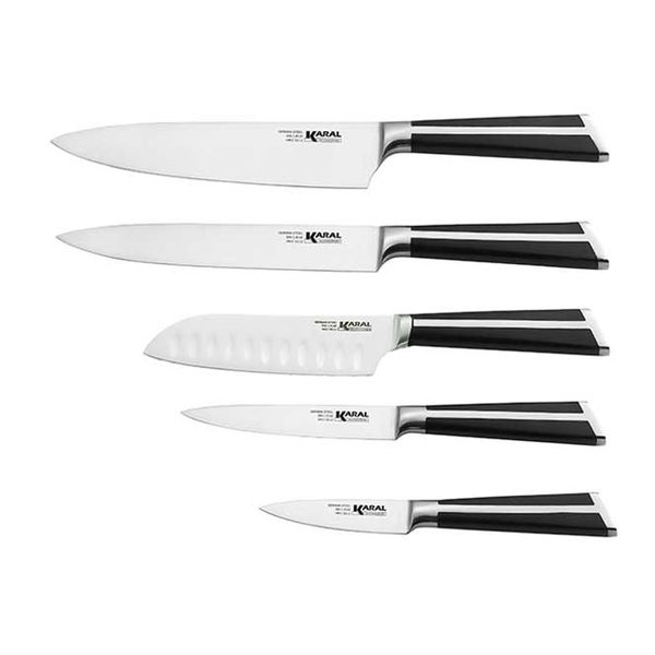 ست چاقو آشپزخانه 5 پارچه کارال مدل پروشات