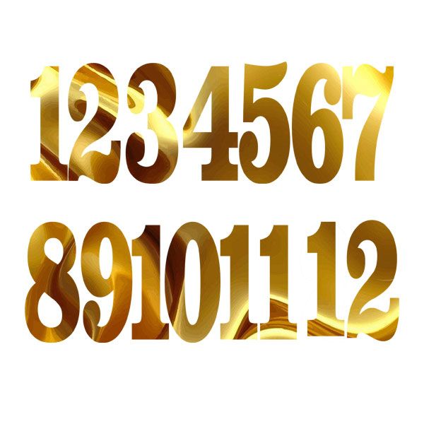 اعداد ساعت دیواری کد M2815 مجموعه 12 عددی