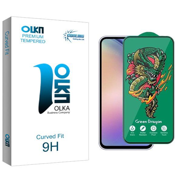 محافظ صفحه نمایش کولینگ مدل Olka Green_Dragon مناسب برای گوشی موبایل سامسونگ Galaxy A54