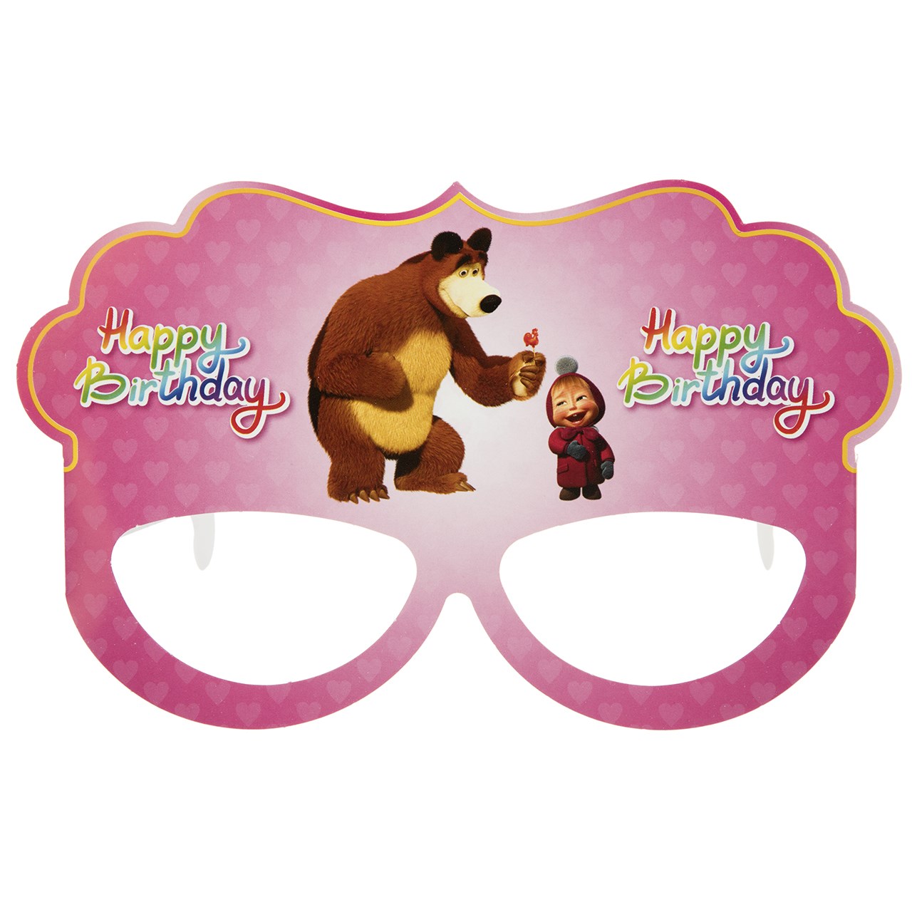 عینک تولد مدل Masha And The Bear بسته 6 عددی
