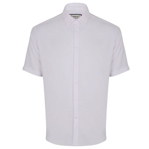 پیراهن آستین کوتاه مردانه مدل تترون  329002601 رنگ سفید