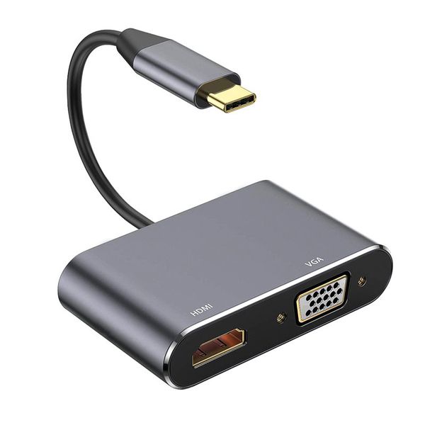 مبدل USB-C به HDMI/VGA کی نت مدل K-COUC30HV