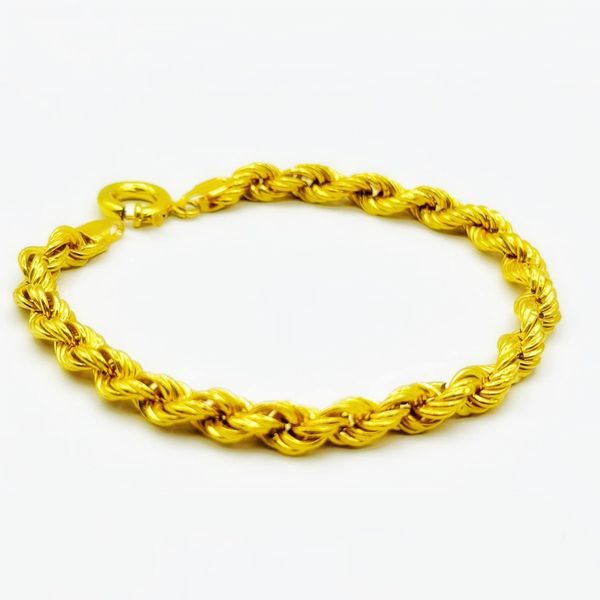 دستبند طلا 18 عیار زنانه مدل طنابی