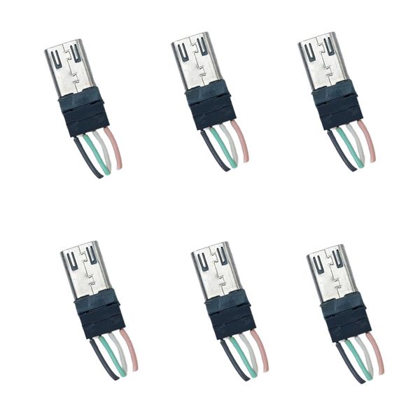   سوکت نری Micro USB مدل 4PIN کد M03 بسته 6 عددی