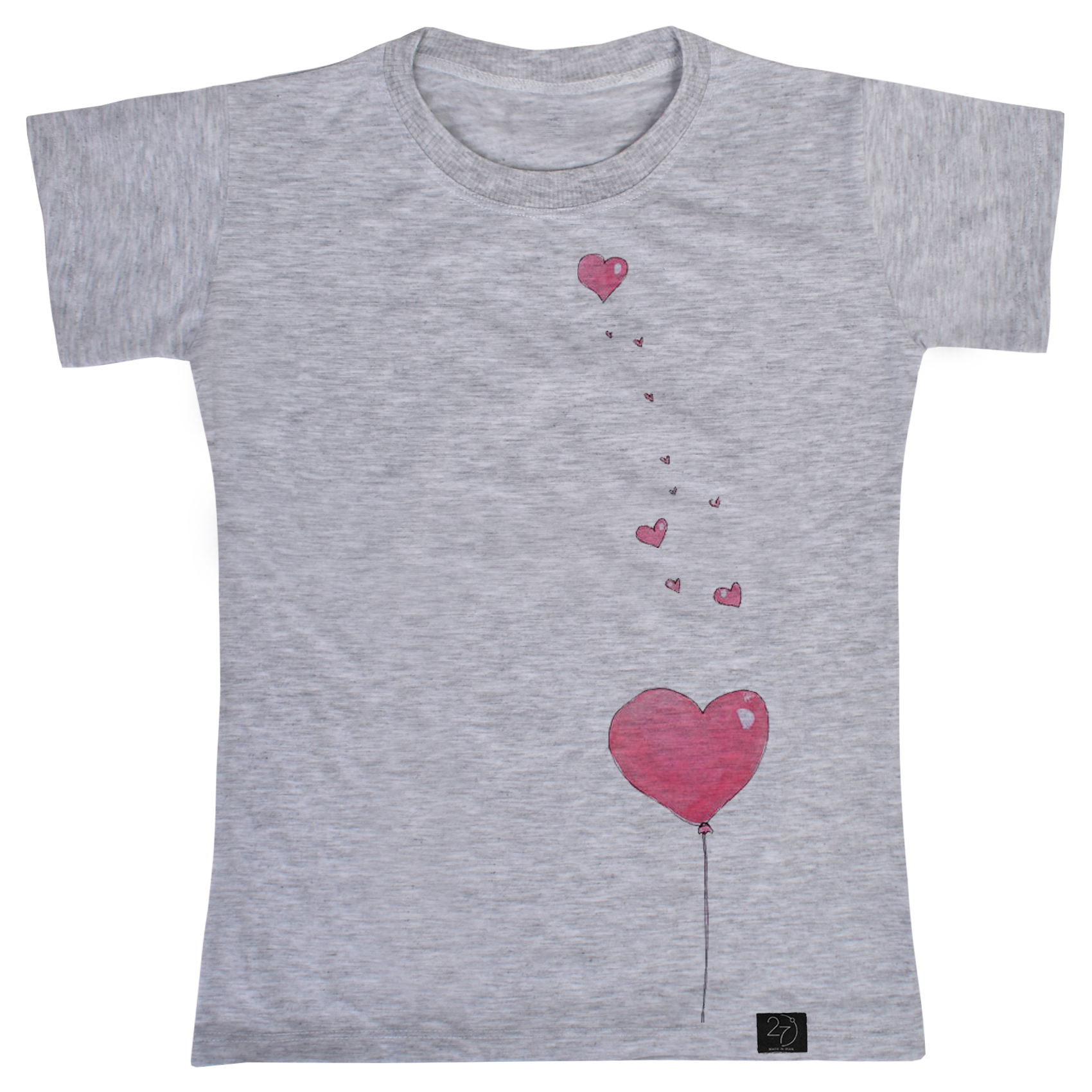 تی شرت آستین کوتاه دخترانه 27 مدل قلب کد G97