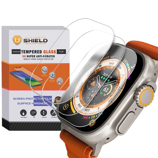 محافظ صفحه نمایش شیشه‌ای آلتیمیت شیلد مدل SH-ULT مناسب برای ساعت هوشمند الترا T1000 Ultra 49mm بسته سه عددی