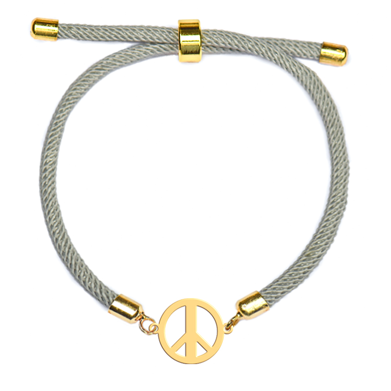 دستبند طلا 18 عیار زنانه فرشته مدل صلح WBLAS-000032