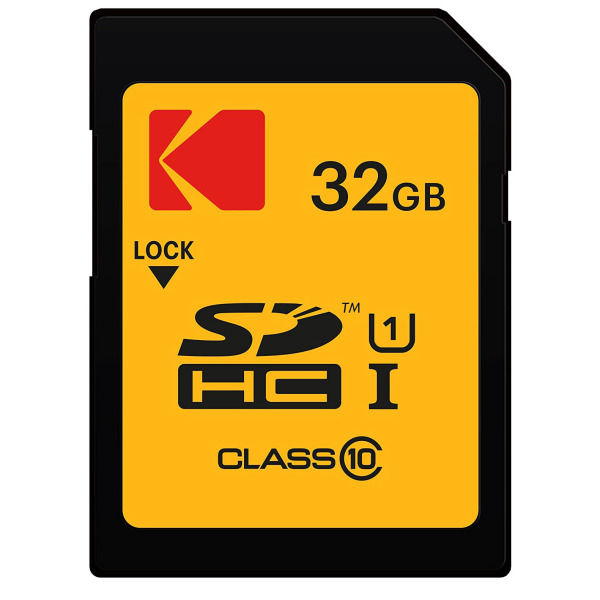 کارت حافظه SDHC کداک مدل v30 کلاس 10 استاندارد UHS-I U1 سرعت 80mbps ظرفیت 32 گیگابایت