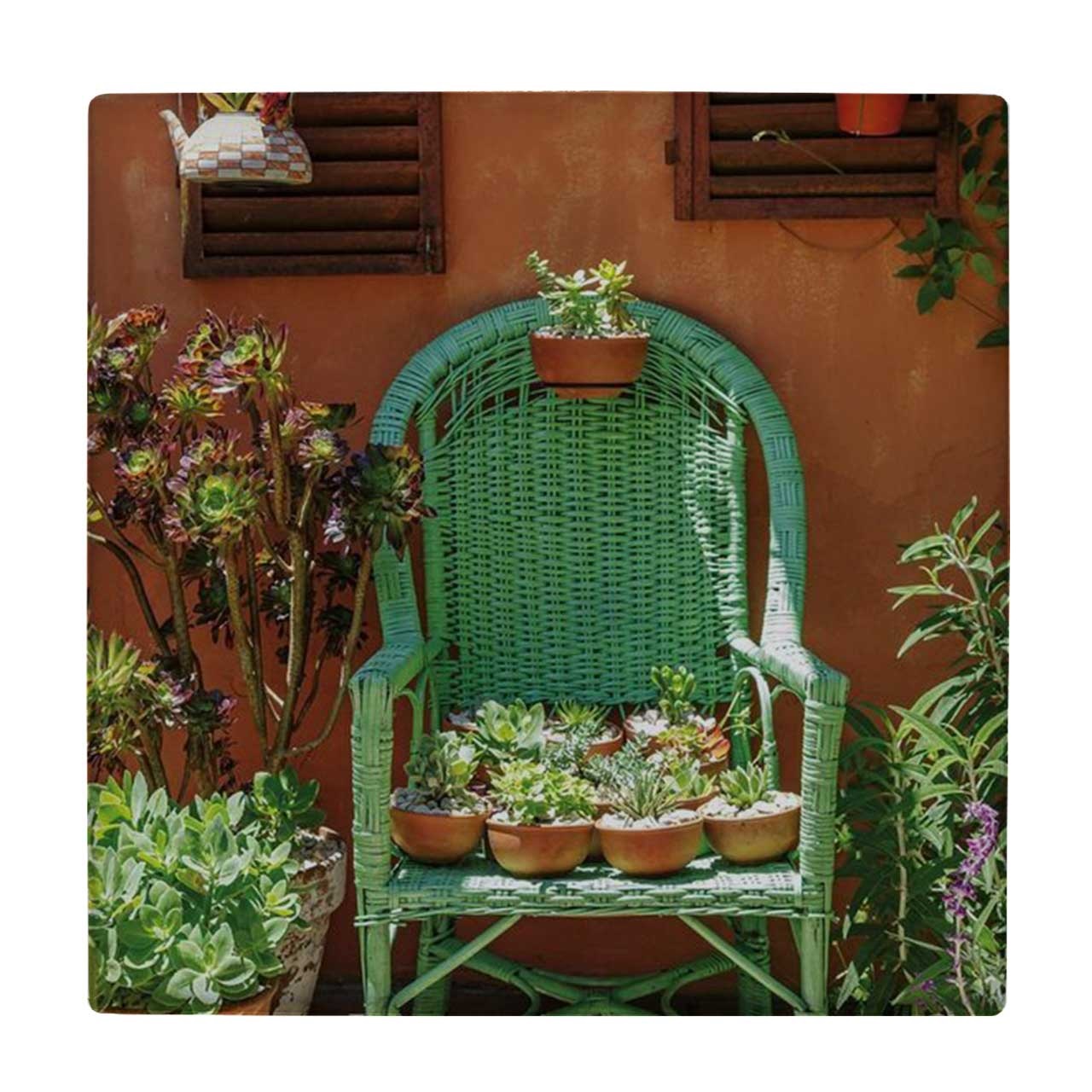 کاشی پخش پلاس طرح صندلی و گیاه کد1438 kpb