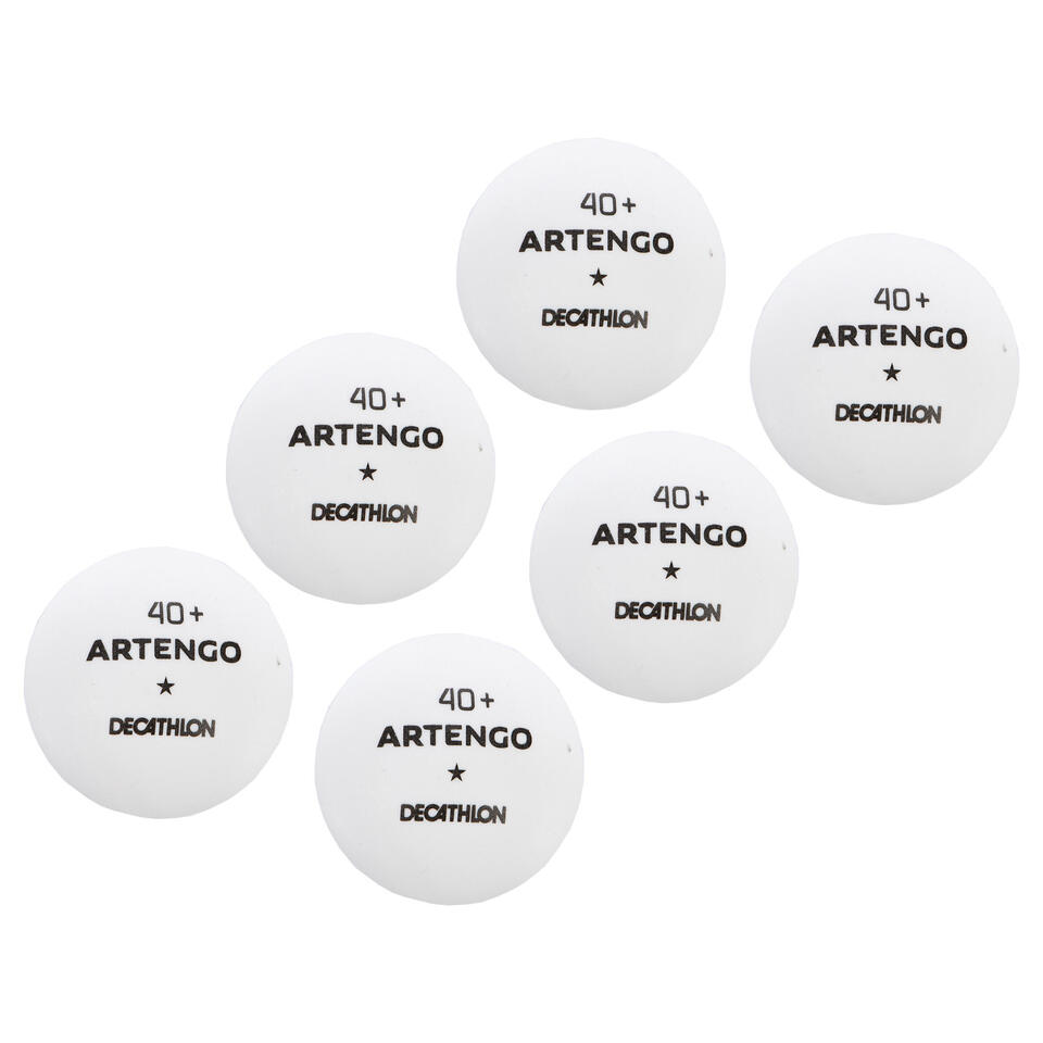توپ پینگ پنگ دکتلون مدل ARTENGO +40 TTB100 بسته 6 عددی
