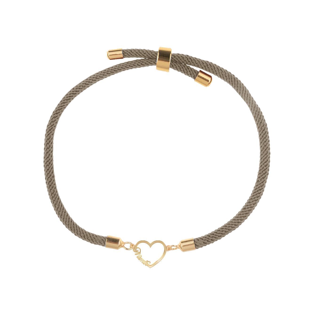 دستبند طلا 18 عیار زنانه مدوپد مدل اسم نامیک namik کد DB24-11085