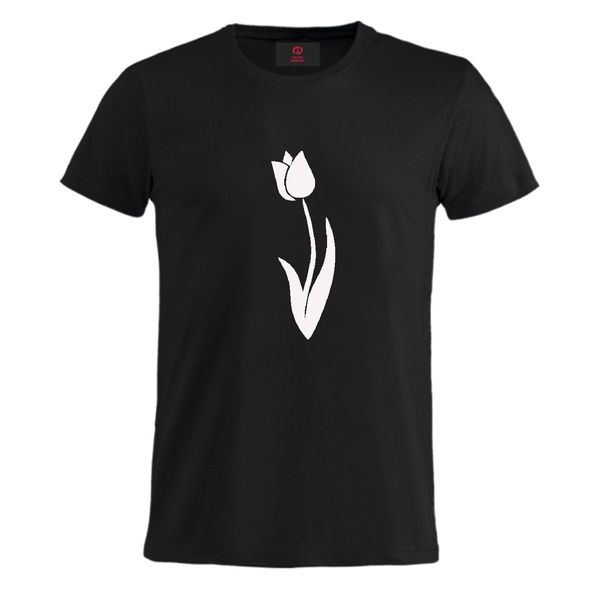 تی شرت آستین کوتاه مردانه نوین نقش  طرح گل لاله مدل فانتزی کد 48166