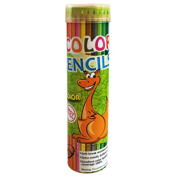 مداد رنگی 24 رنگ اسکای مدل Cylinder-Kangaroo
