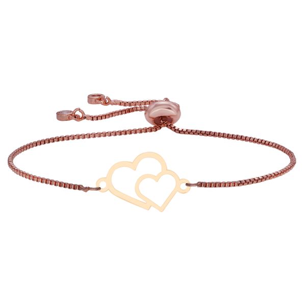 دستبند طلا 18 عیار زنانه مدل قلب