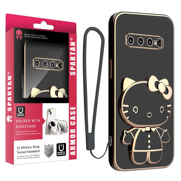  کاور اسپارتان مدل Kitty Strap مناسب برای گوشی موبایل سامسونگ Galaxy S10 به همراه بند