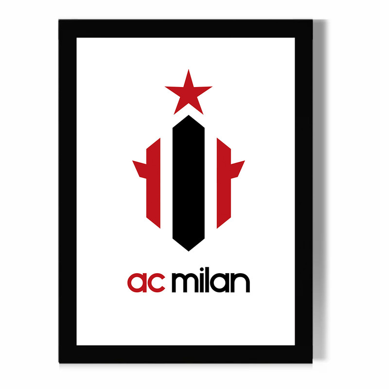 تابلو مدل دیواری طرح آث میلان AC Milan کد FD576