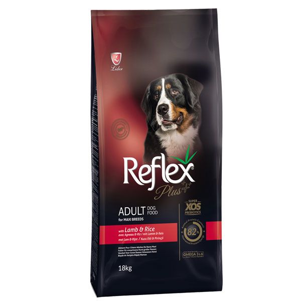 غذای خشک سگ بالغ رفلکس پلاس مدل maxi breeds وزن 18 کیلو گرم