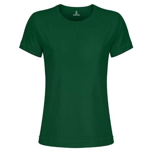 تی شرت آستین کوتاه زنانه ساروک مدل TSHPYR کد 09 رنگ یشمی