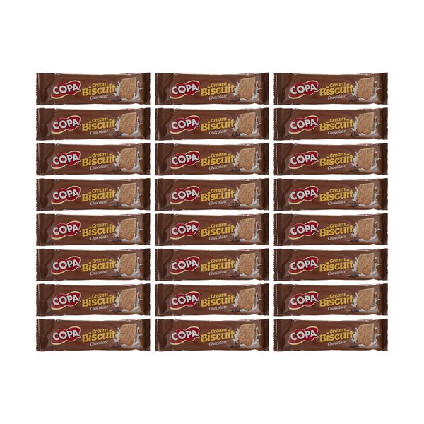 بیسکویت کرمدار کوپا با طعم شکلات - 90 گرم بسته 24 عددی 