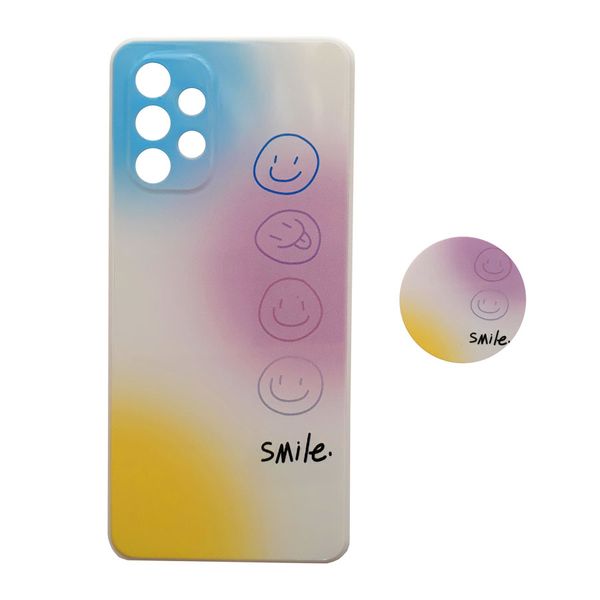کاور طرح Smile کد S8944 مناسب برای گوشی موبایل سامسونگ Galaxy A32 4G به همراه پایه نگهدارنده