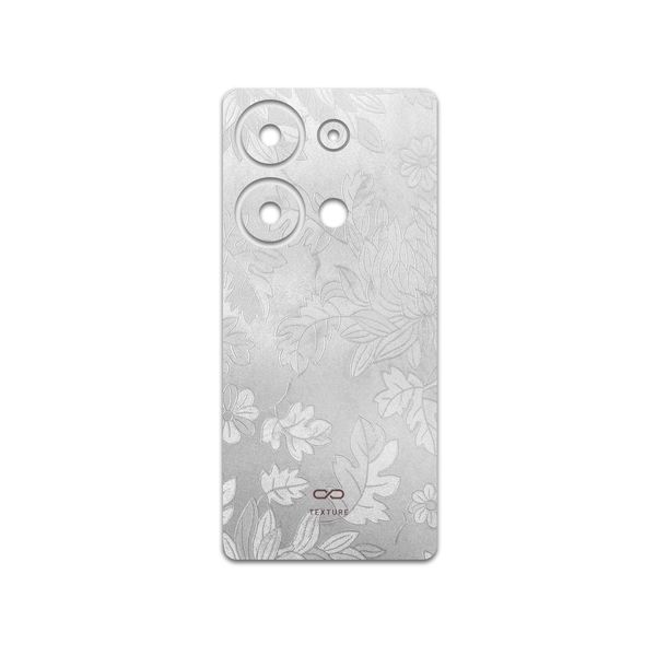 برچسب پوششی ماهوت مدل Silver-Wildflower مناسب برای گوشی موبایل شیائومی Poco M6 Pro 4G