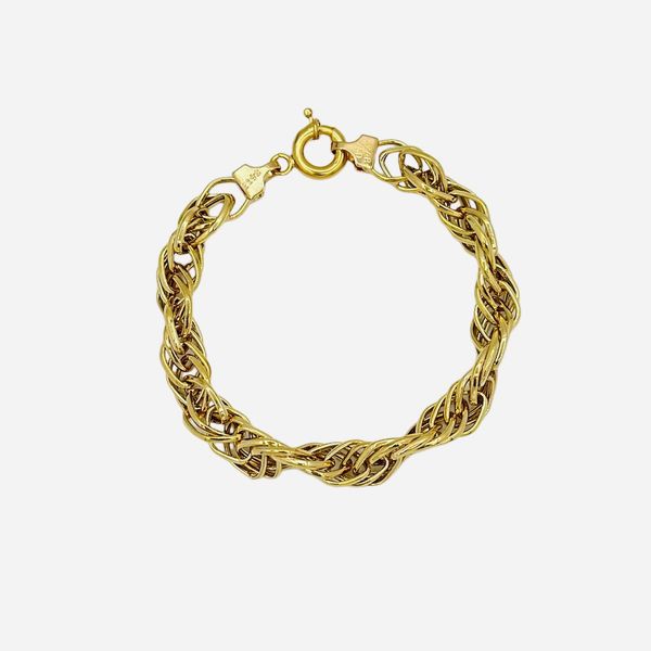 دستبند طلا 18 عیار زنانه طلای کامک مدل آذر