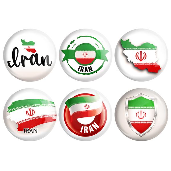 مگنت خندالو طرح پرچم ایران کد 1210A مجموعه 6 عددی